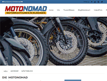 Tablet Screenshot of motonomad.com
